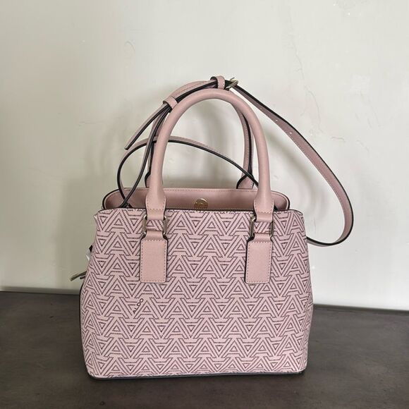 Aldo Pink Vegan Leather Elegant Satchel Handbag Crossbody Purse with Scarf NWOT - Picture 2 of 16